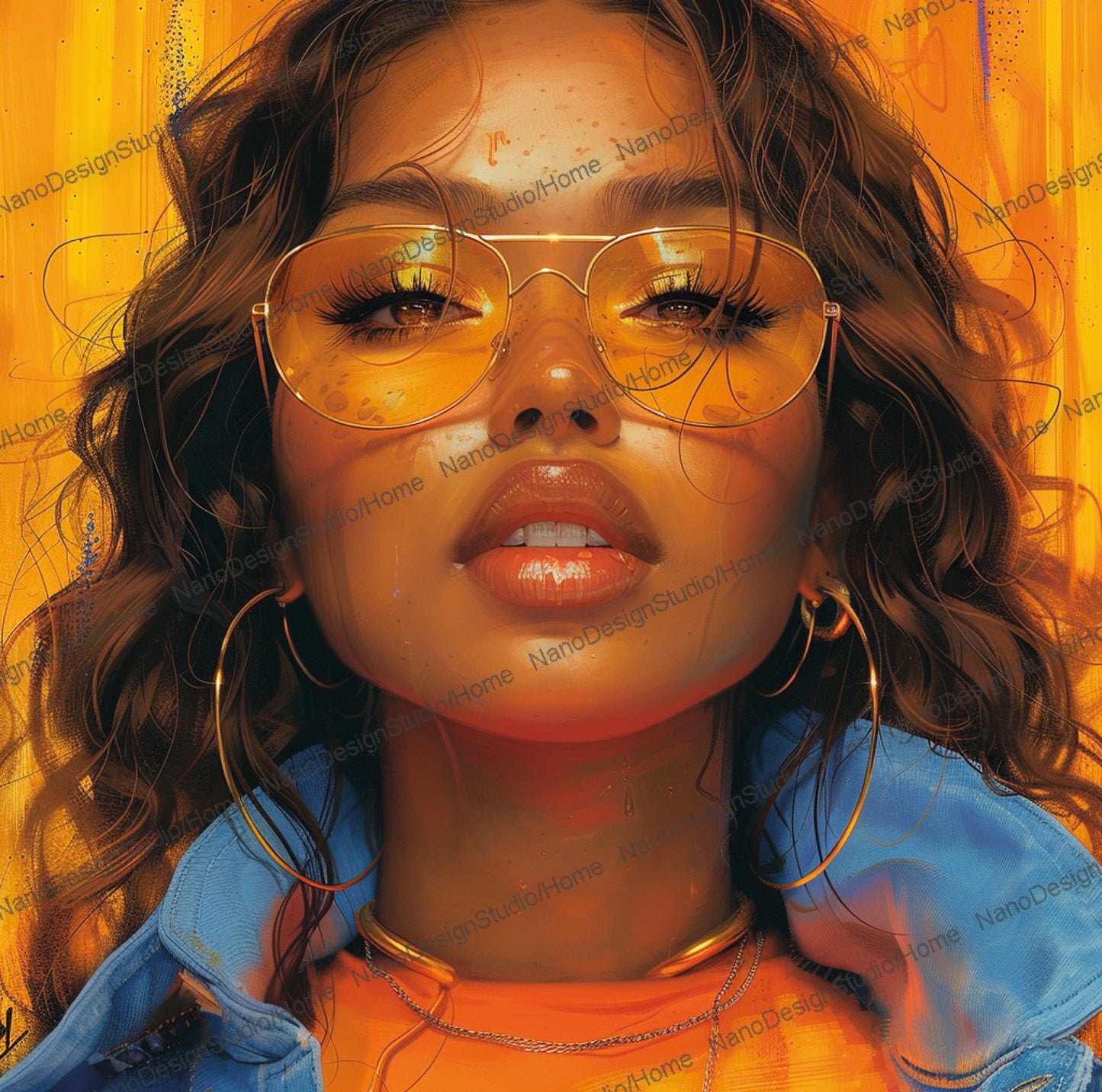 Square Collection 13 : African beauty Blue & Yellow Edition