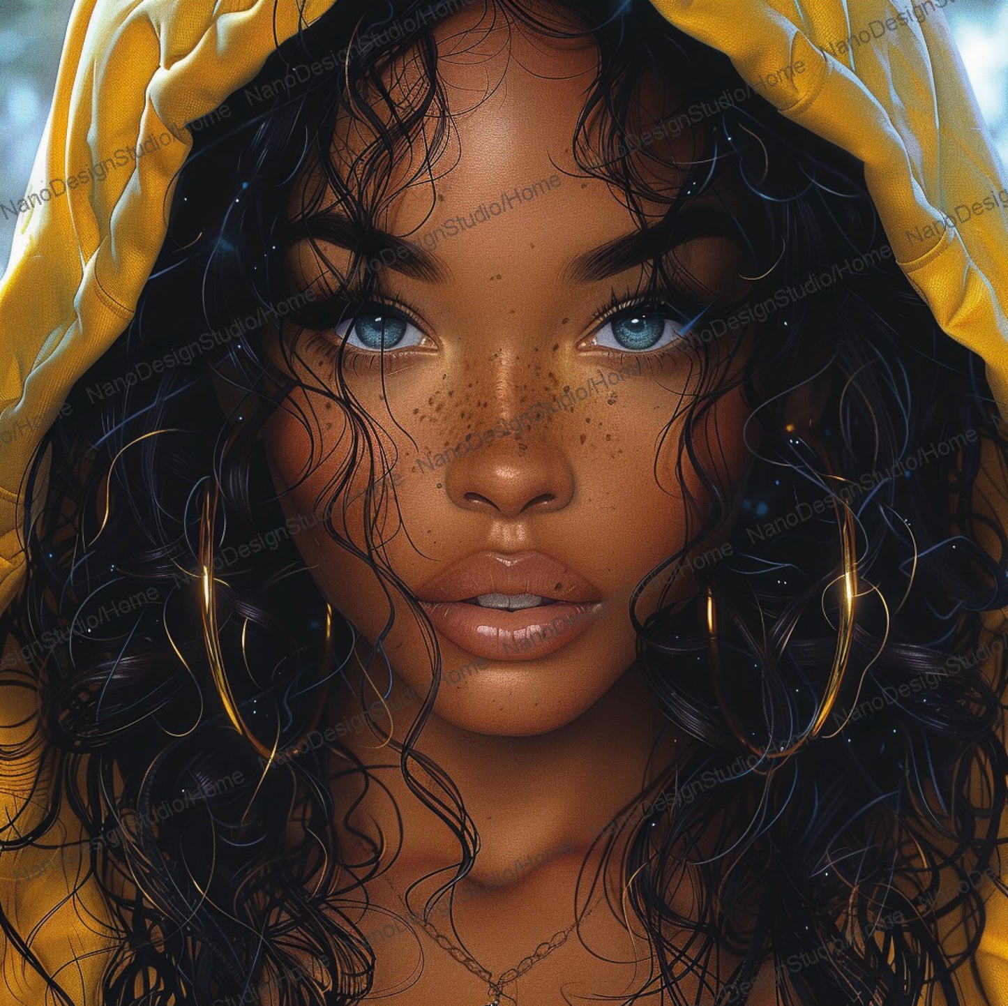 Square Collection 13 : African beauty Blue & Yellow Edition