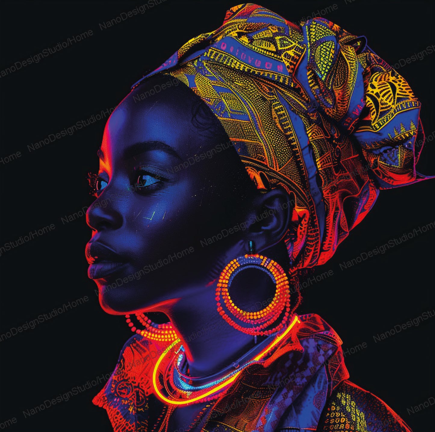 Square Collection 15 : African beauty Neon Edition