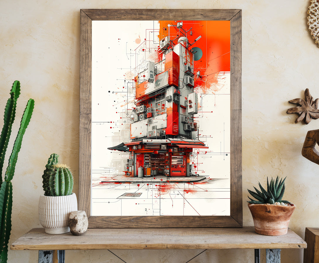 Collection 01 : Cyberpunk Konbini – Affiche Murale Art Cyberpunk Japonais