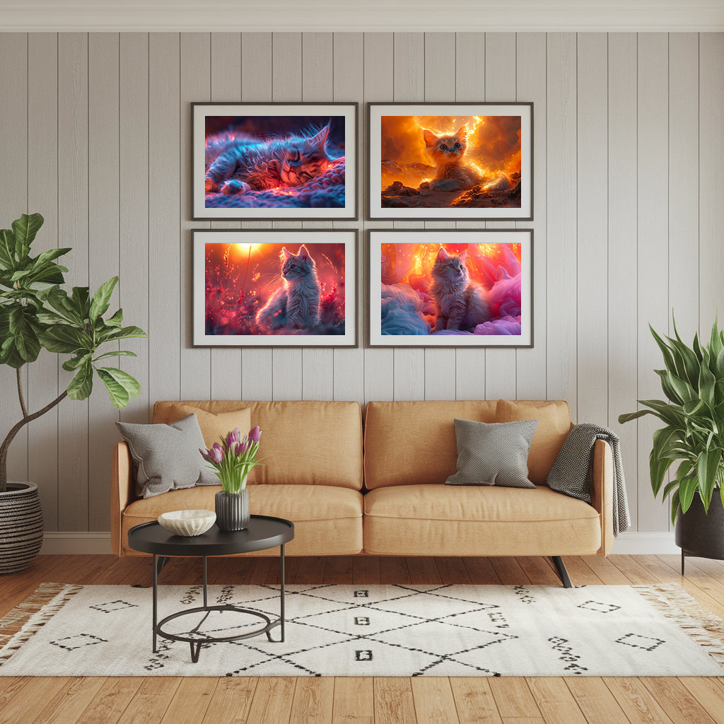 Landscape Collection 15 : Cute Cats – Affiche Murale Chat Mignon