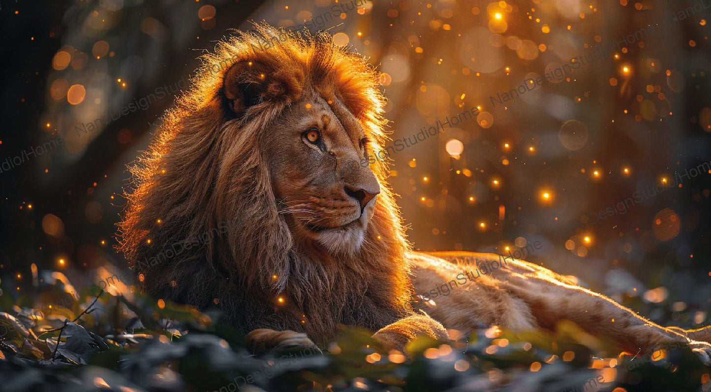 Landscape Collection 17 : Lion Majestueux – Affiche Murale Animal Sauvage