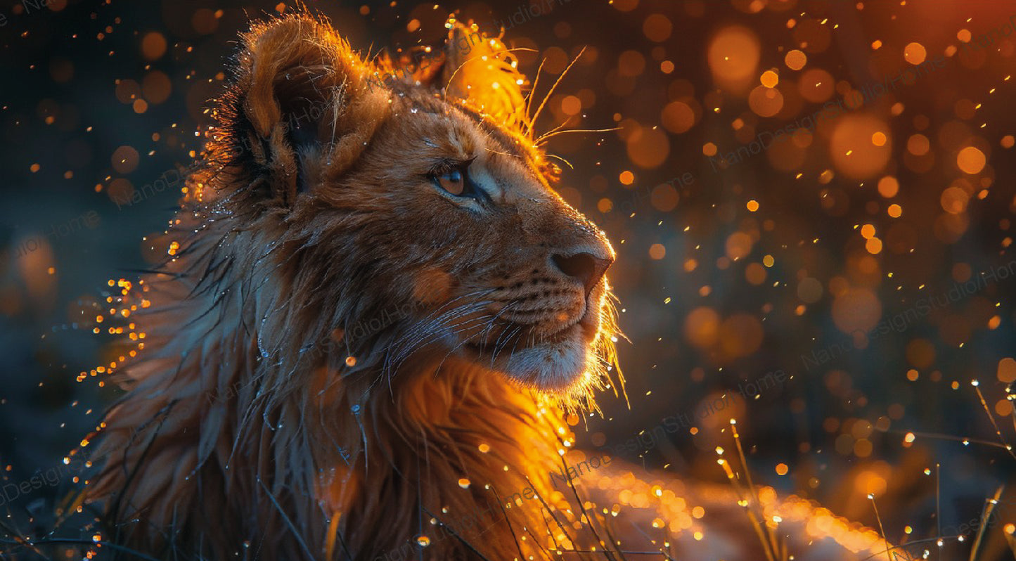 Landscape Collection 17 : Lion Majestueux – Affiche Murale Animal Sauvage