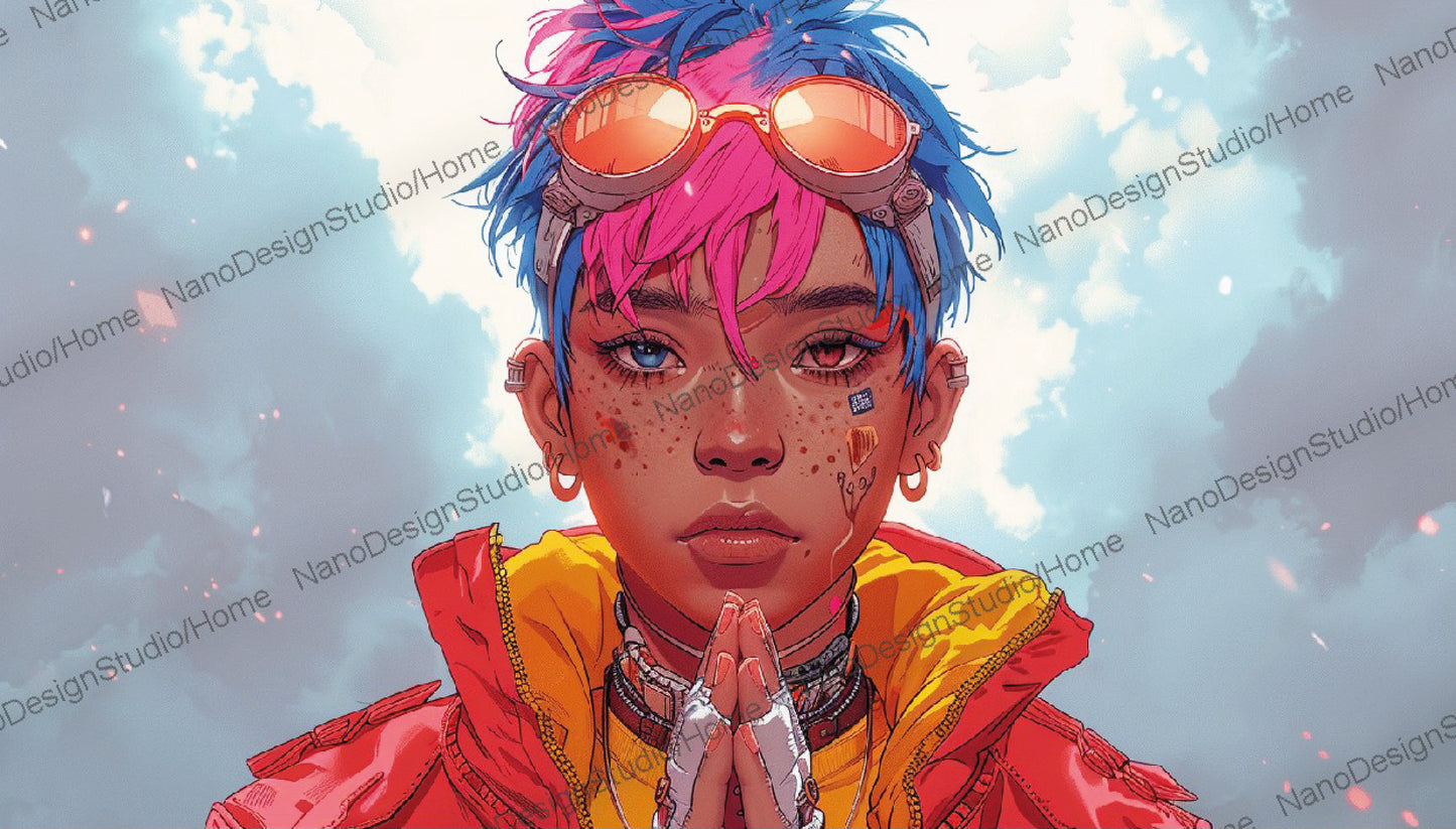 Landscape Collection 18 : CyberPunk Hors-Série – Affiche Murale Personnage Cyberpunk