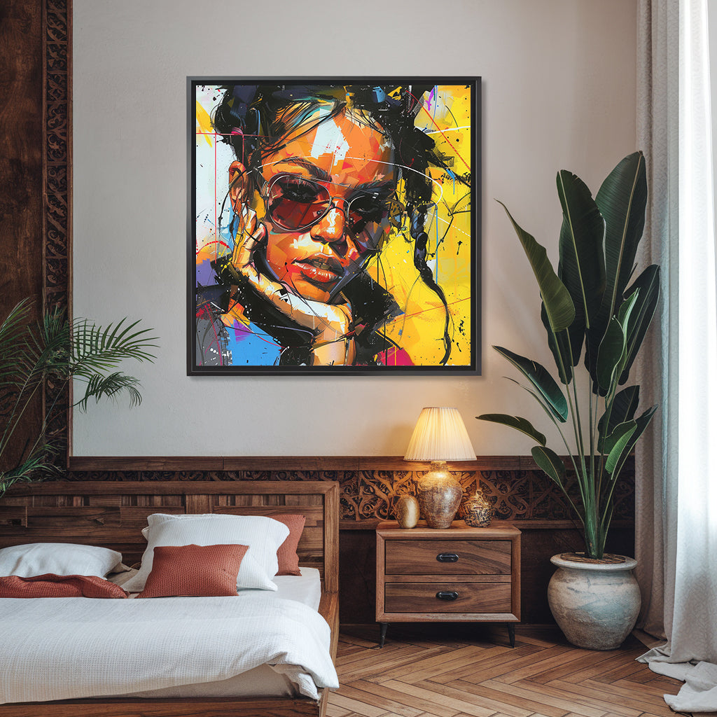 Square Collection 16 : African Beauty Pink Edition – Affiche Murale Portrait Rose